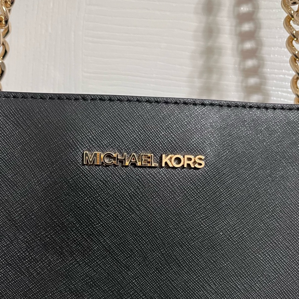 Michael Kors Black Susannah Saffiano Leather Large Tote Bag - Picture 4 of 10